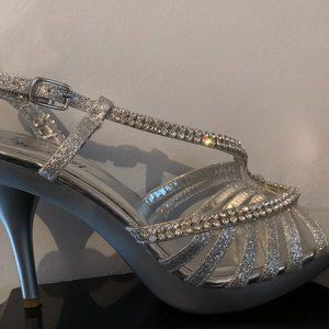 Wild Rose 3 inch silver shoes
